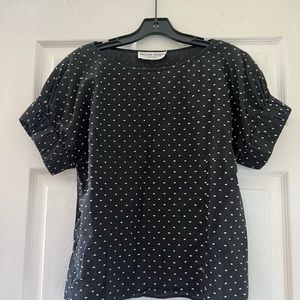 inclán studio black & white polka dot top
